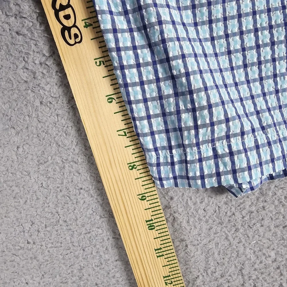 Peter‎ Millar Crown Sport Golf Shorts Mens 36 Blue Check Performance Stretch - Picture 10 of 11